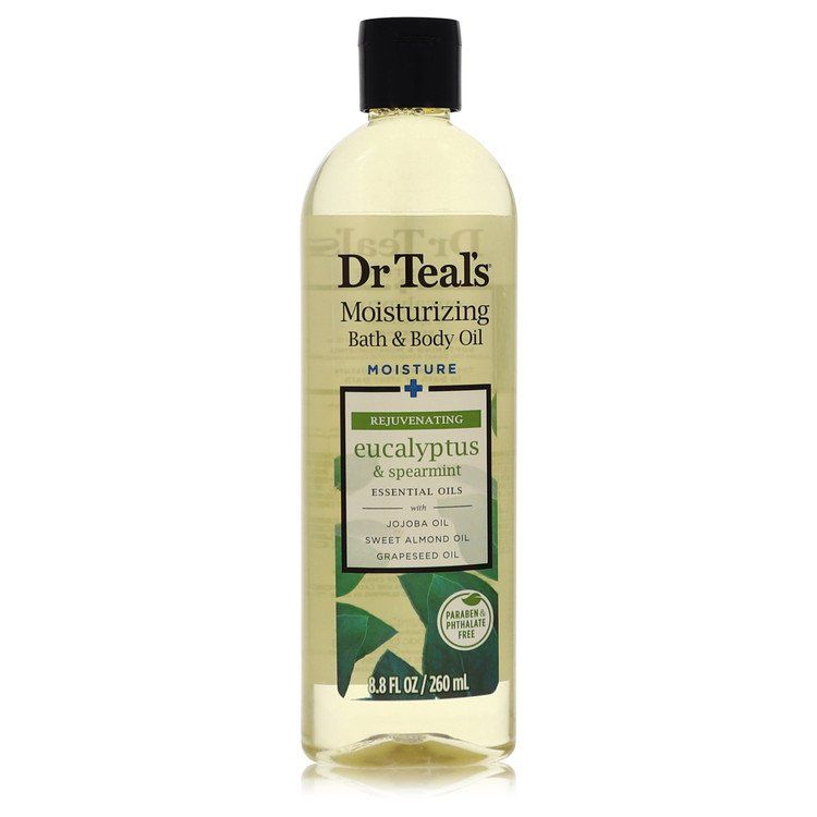 Aceite corporal de sales de Epsom puras Dr Teal's Pure Epsom Salt con aceites esenciales, eucalipto y menta verde para relajar y aliviar