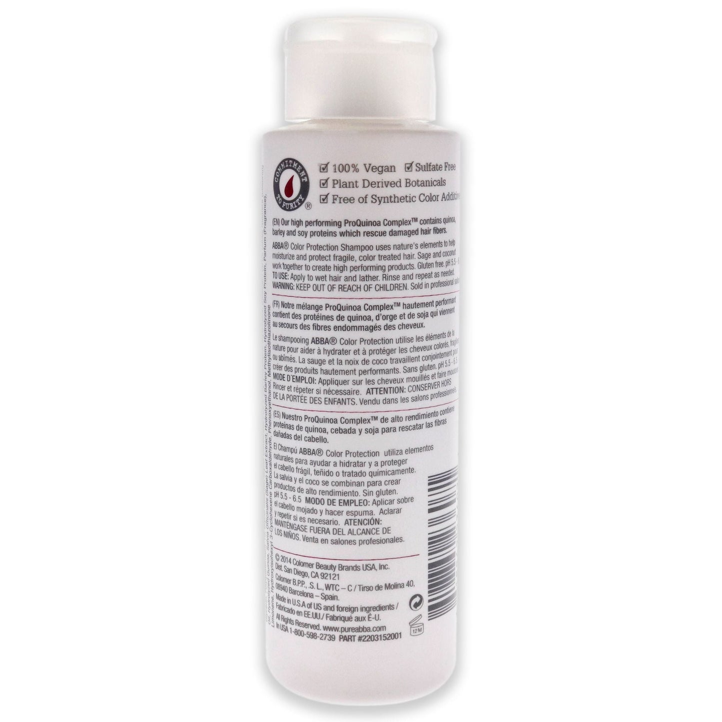Champú Protector del Color de ABBA Unisex - Champú de 8 oz