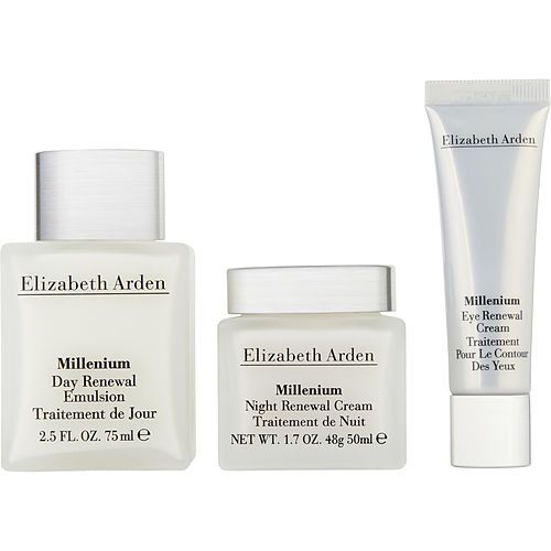 ELIZABETH ARDEN by Elizabeth Arden Set Millenium: Emulsión Renovadora de Día + Crema Renovadora de Noche + Crema Renovadora de Ojos --3 pzs