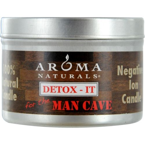 AROMATERAPIA DETOX-IT de ONE, VELA DE AROMATERAPIA DE MEZCLA DE CERA DE SOJA/ABEJA DE 2.5x1.75 PULGADAS PARA LA CUEVA DEL HOMBRE. REEQUILIBRA LOS OLORES AMBIENTALES CON CERA DE ABEJA NATURAL, GIRASOL, SOJA Y CERA DE SALVADO DE ARROZ. DURA APROX. 15 HORAS.