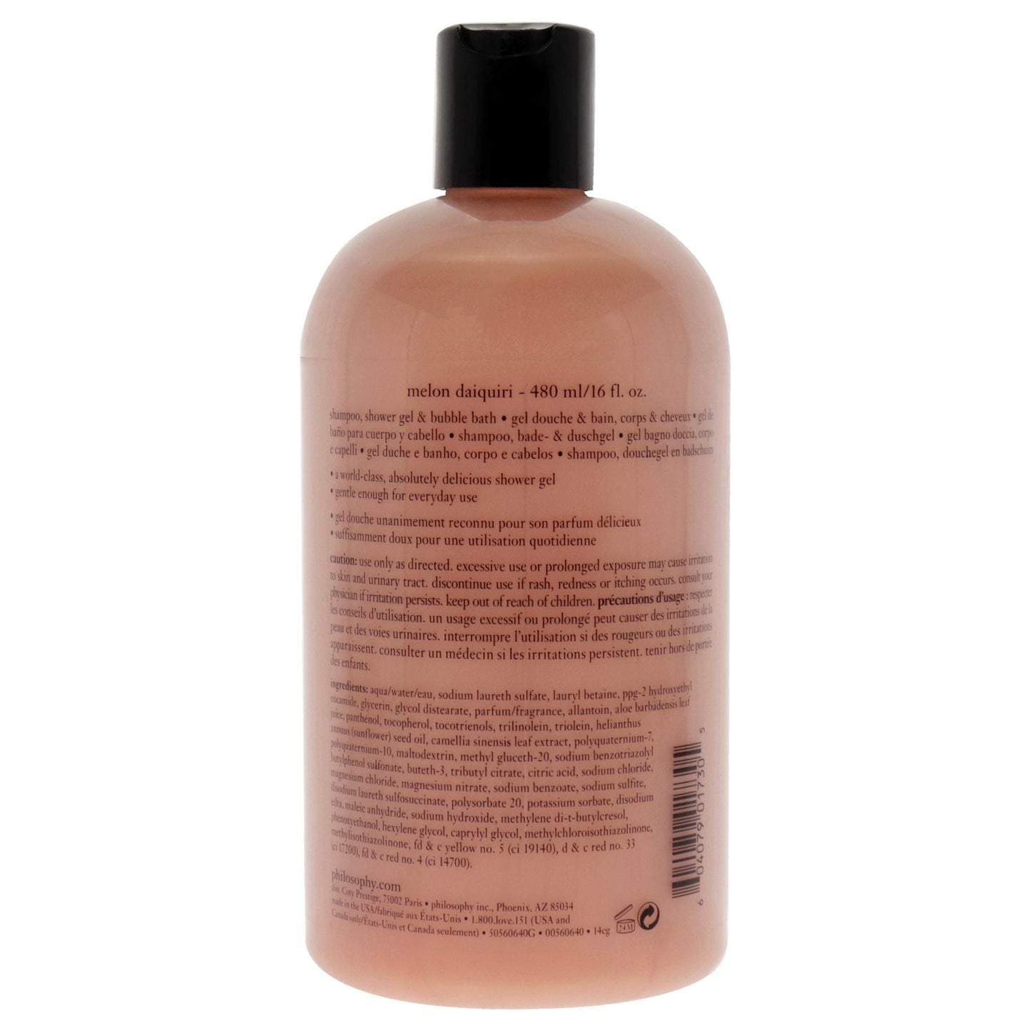 Champú, gel de baño y ducha Melon Daiquiri de Philosophy para Unisex - Gel de ducha de 16 oz