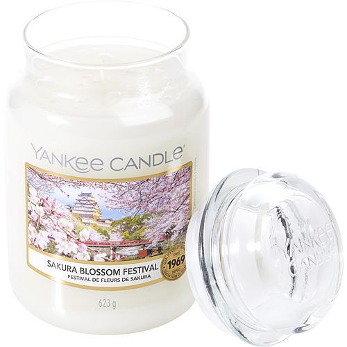YANKEE CANDLE de Yankee Candle SAKURA BLOSSOM FESTIVAL VELA PERFUMADA TARRO GRANDE 22 OZ