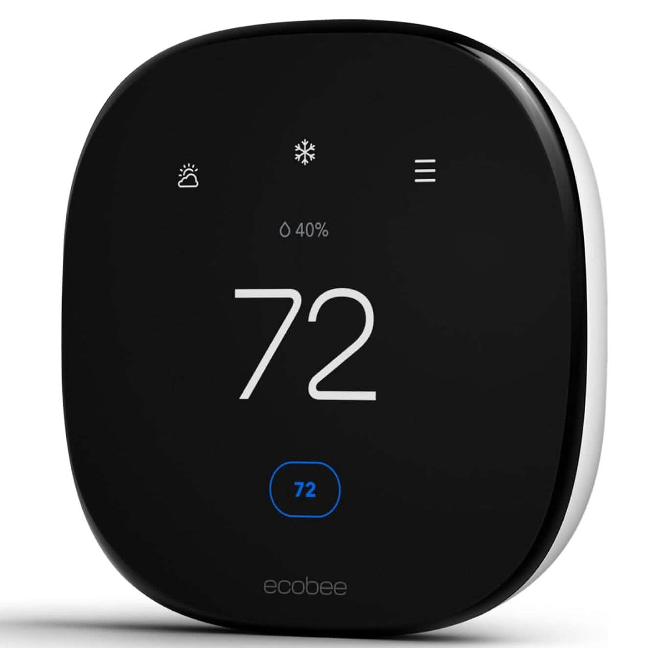 ecobee New Smart Thermostat Enhanced - Programmable Wifi Thermostat - Works with Siri, Alexa, Google Assistant - Energy Star Certified - Smart Home (Refurbished)