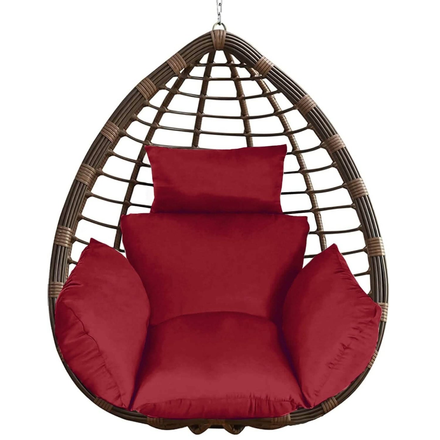 Cojín de asiento para silla colgante de cesta con reposacabezas