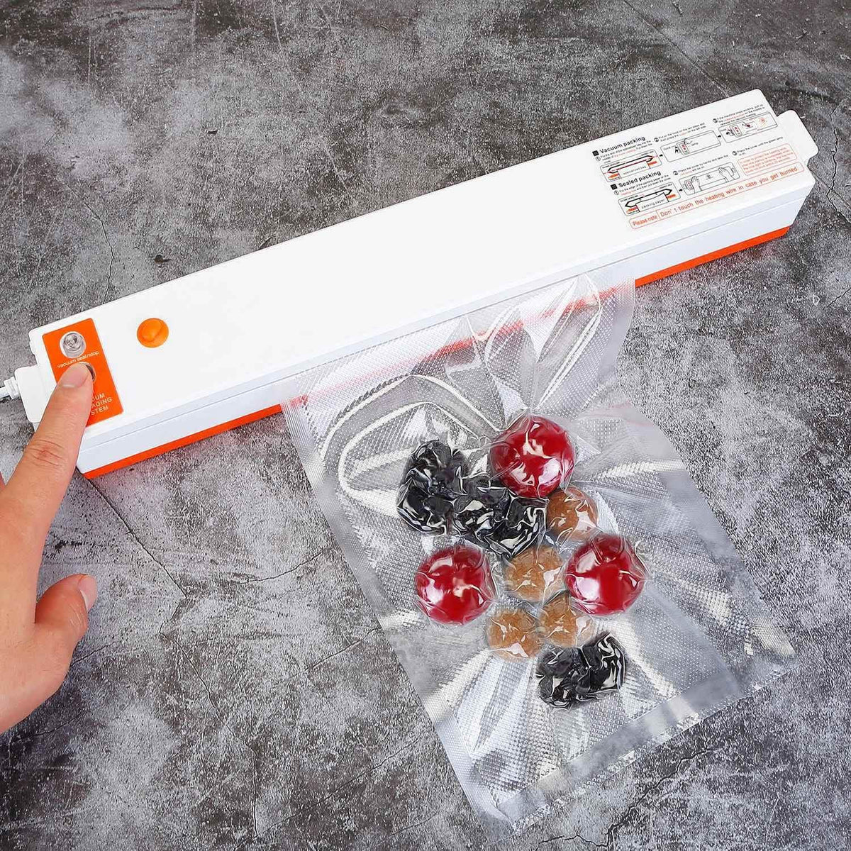 Máquina selladora al vacío eléctrica para alimentos