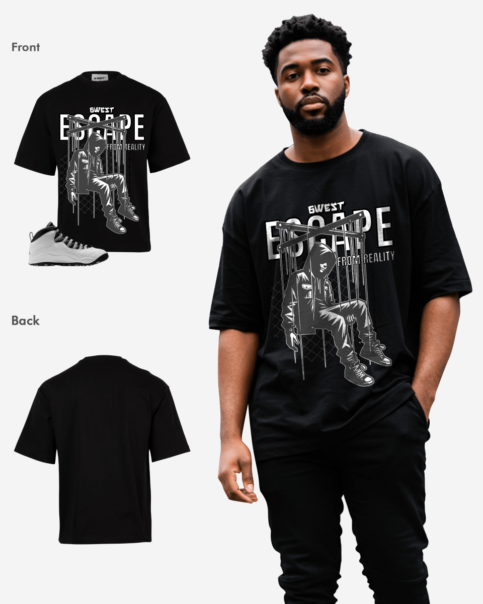 G West Escape From Reality Oversized T-Shirt Mens