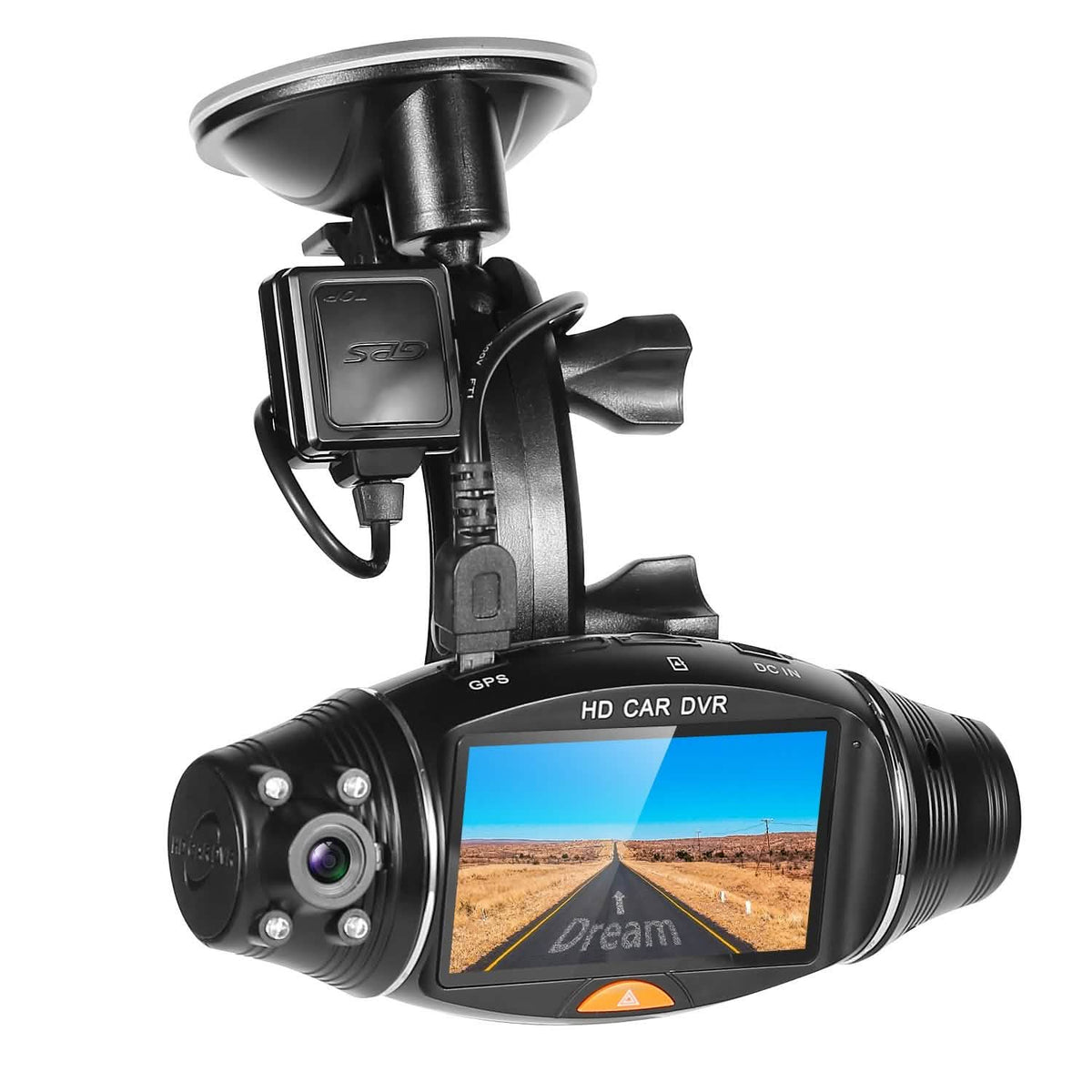 Grabadora de vídeo para coche con doble lente FHD 1080P