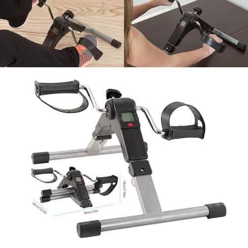 Bicicleta estática plegable con pedales para hacer ejercicio