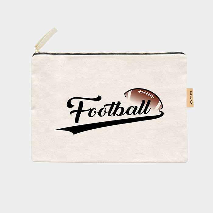 Football Message Cotton Canvas Eco Pouch Bag