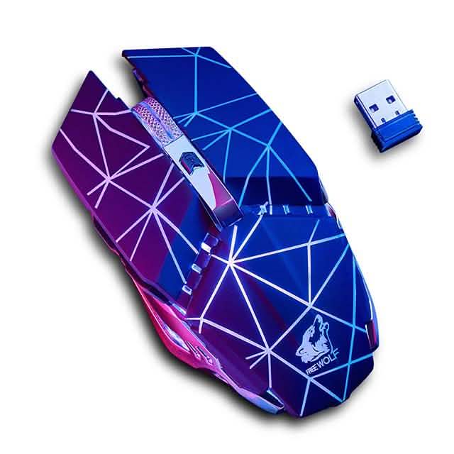 Mouse óptico inalámbrico para juegos Free Wolf X11 2.4G