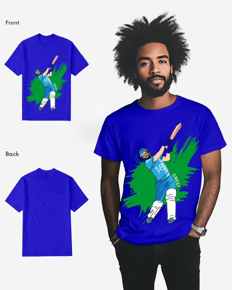 G West Cricket India T-Shirt : Gwdtfl2411 - 3 Colors Mens