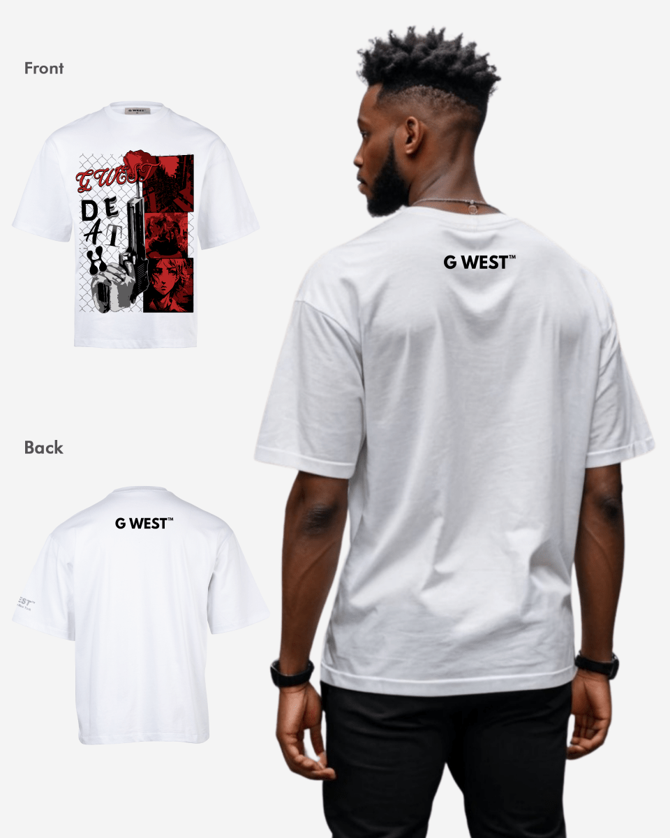 G WEST DEATH OVERSIZED T-Shirt Mens