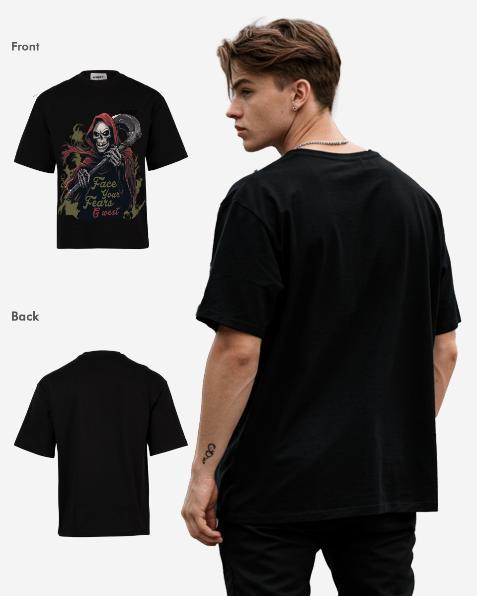 G West Face Your Fears Oversized T-Shirt Mens