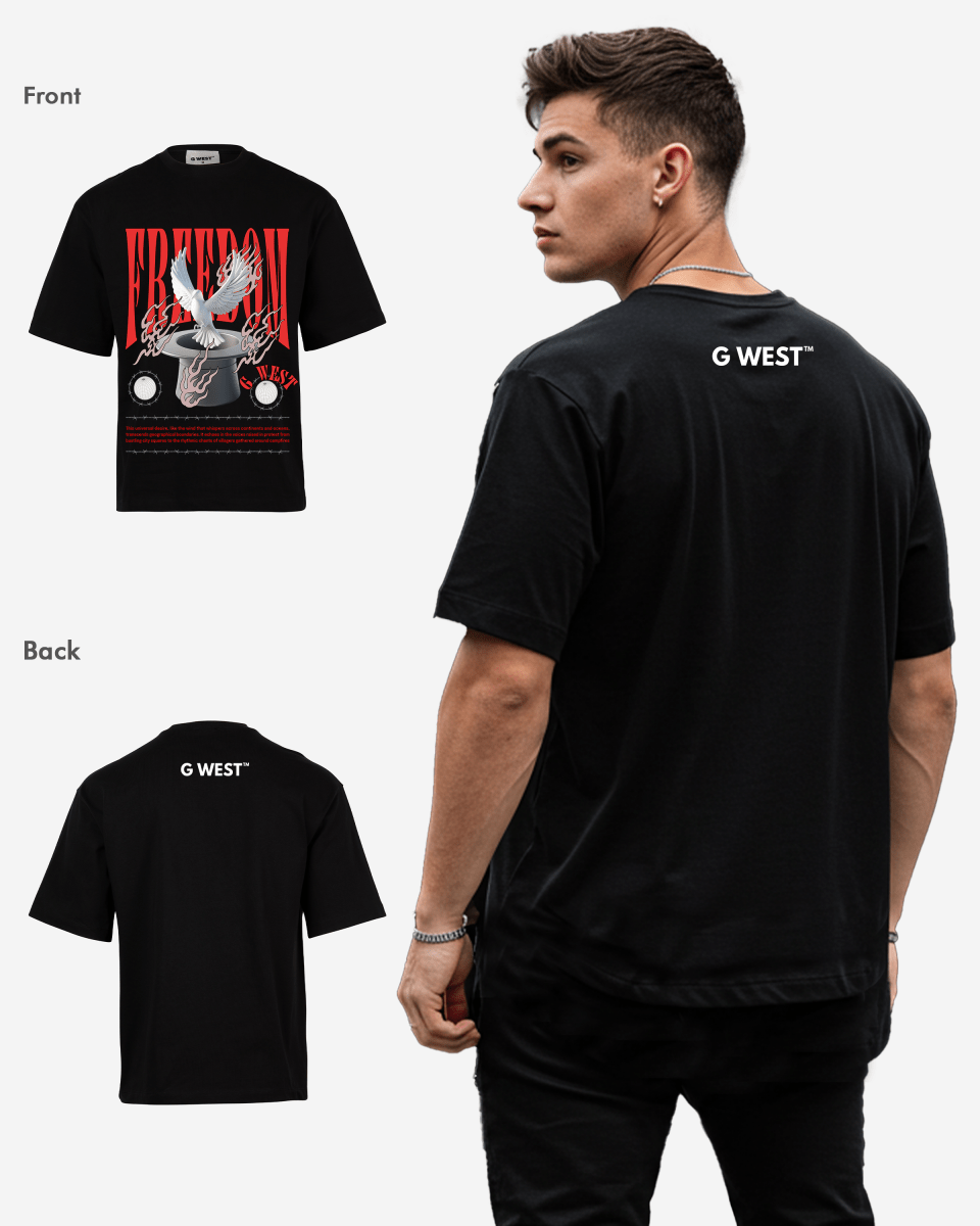 G WEST FREEDOM OVERSIZED T-Shirt Mens