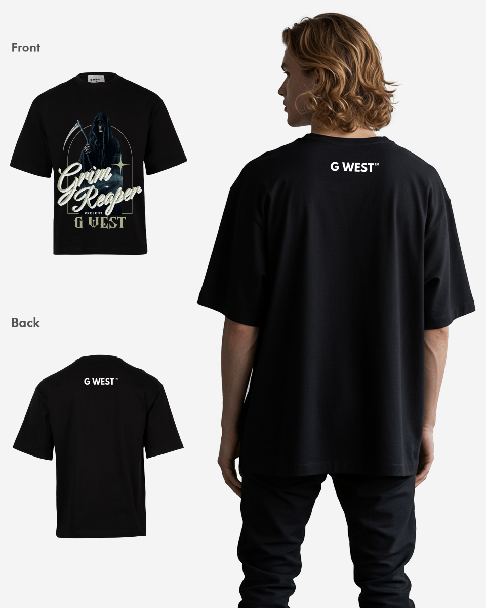 G WEST GRIM REAPER OVERSIZED T-Shirt Mens