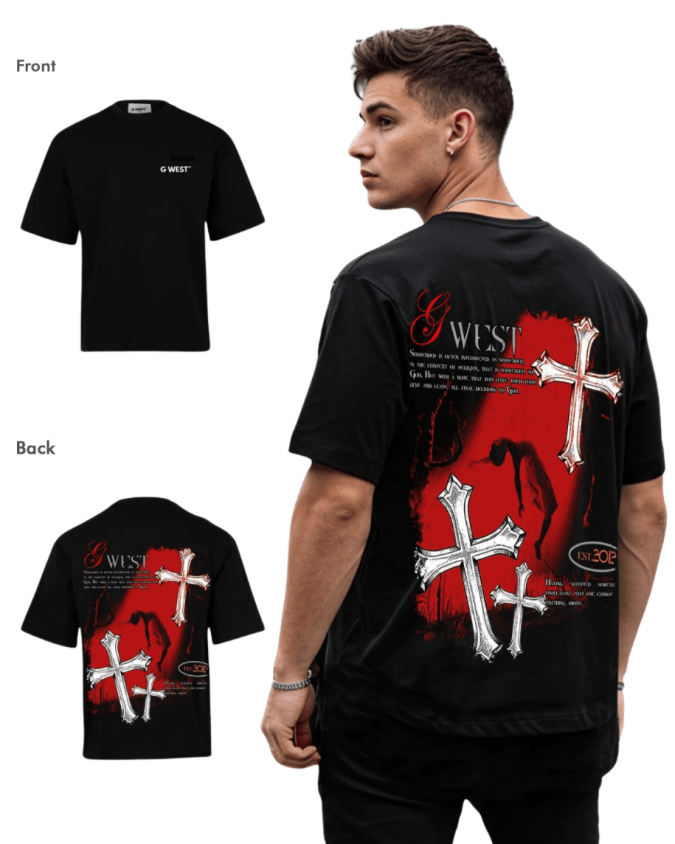 G West Mens Oversized Ascending Soul Life Style Tee Style