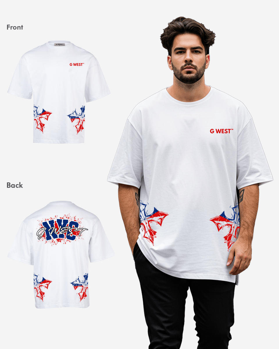 G West Nyc Blood Arch Logo T-Shirts Big and Tall