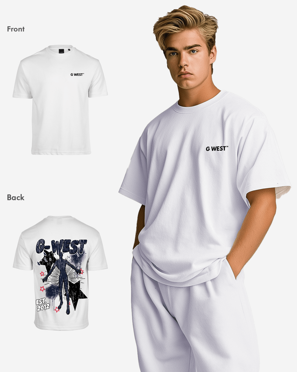 G West Mens Olympic Dazzling Dynamo Life Style Oversized Tee