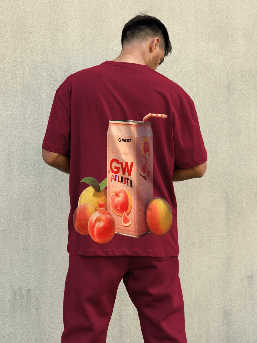 G West Mens Oversize Atlanta Peach Tee