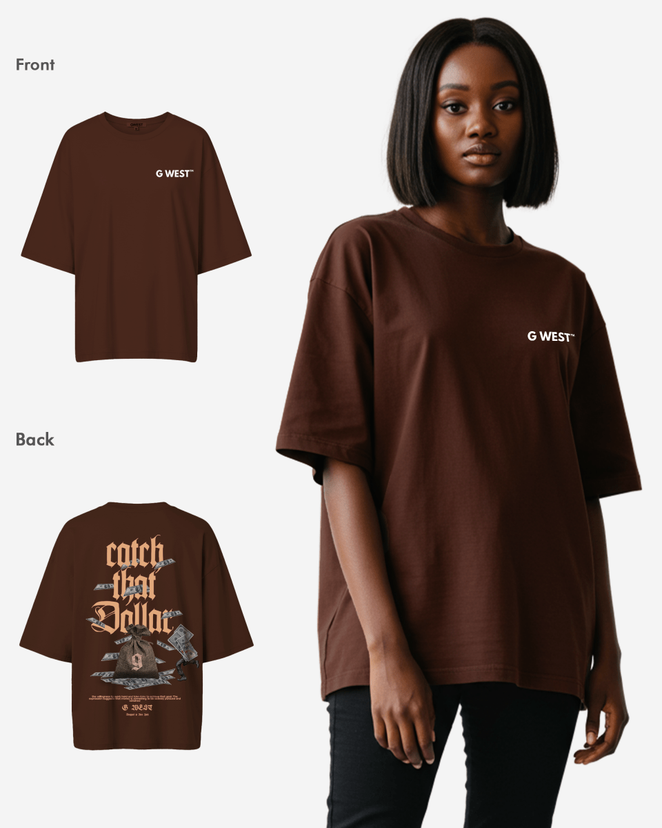 G West Womens Oversized Catch That Dollar Life Style Tee
