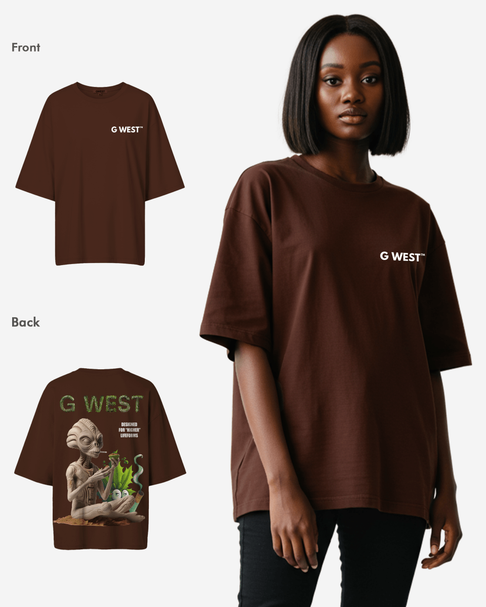 Camiseta oversized de G West diseñada para formas de vida superiores - Mujer