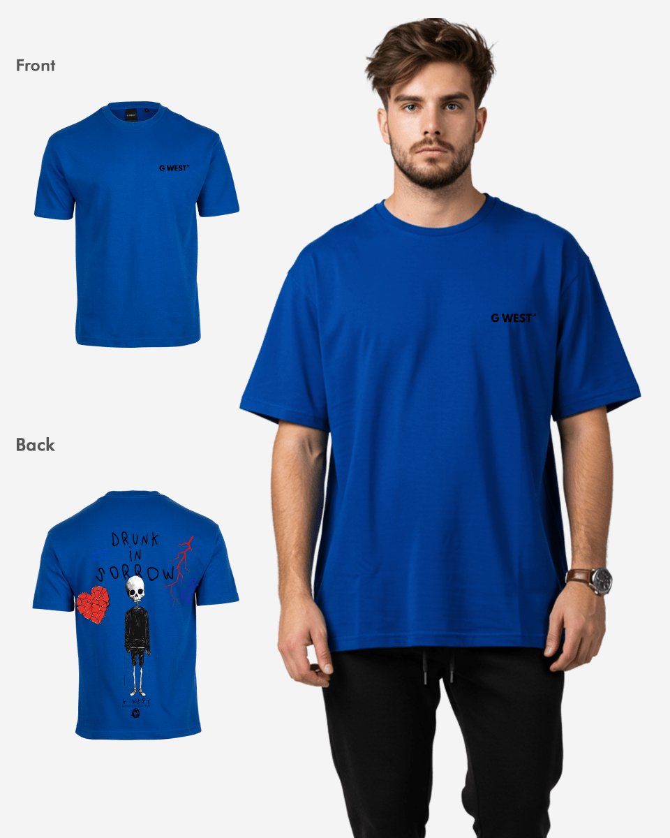 G West Oversized Drunk In Sorrow T-Shirt Mens