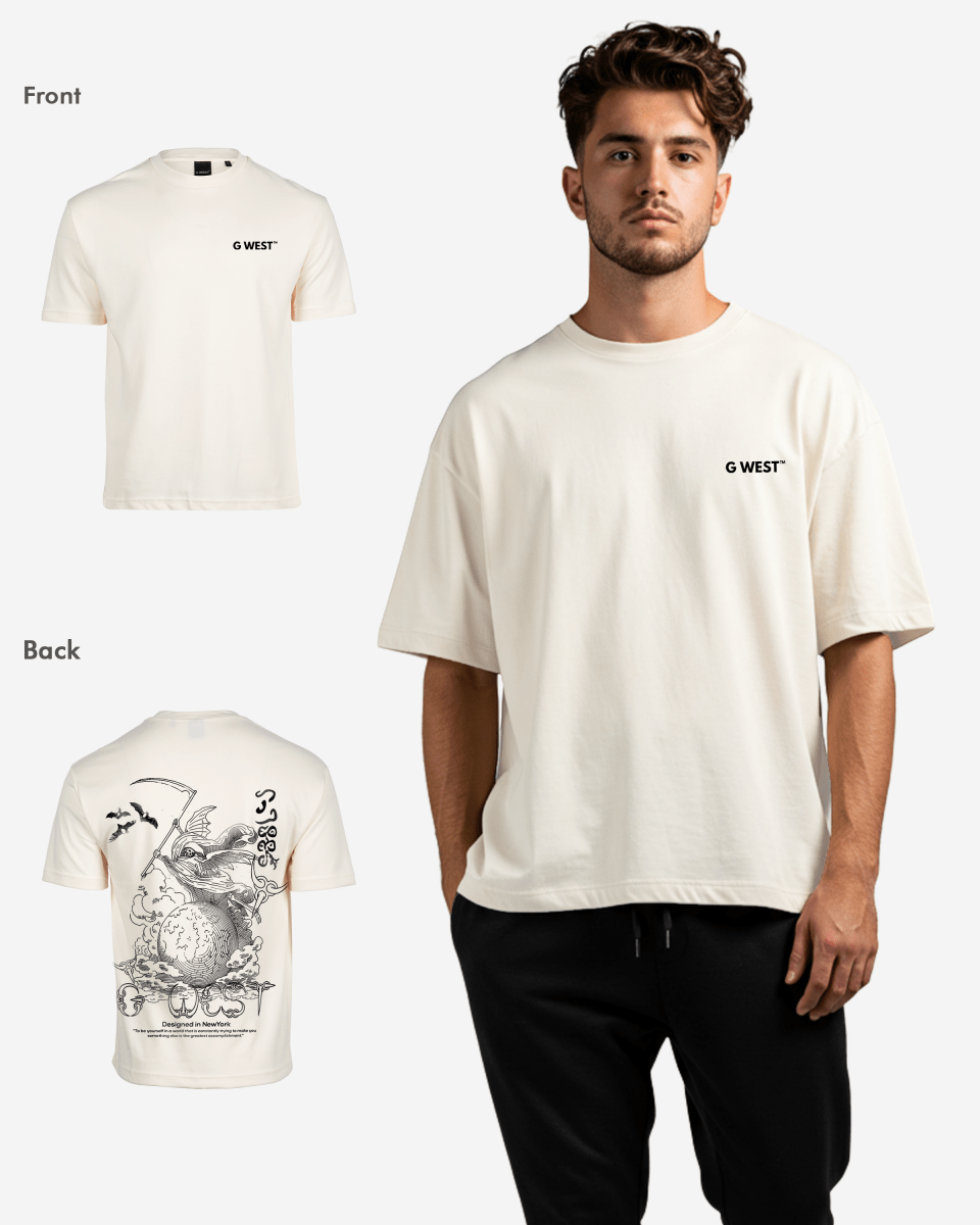 G West Oversized Gratitude Reaper T-Shirt Mens