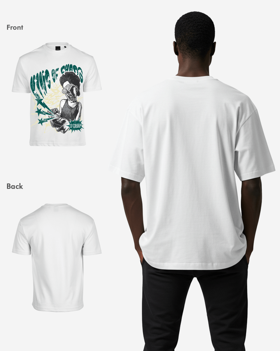 G West Mens Oversized King Of Chaos T Shirt