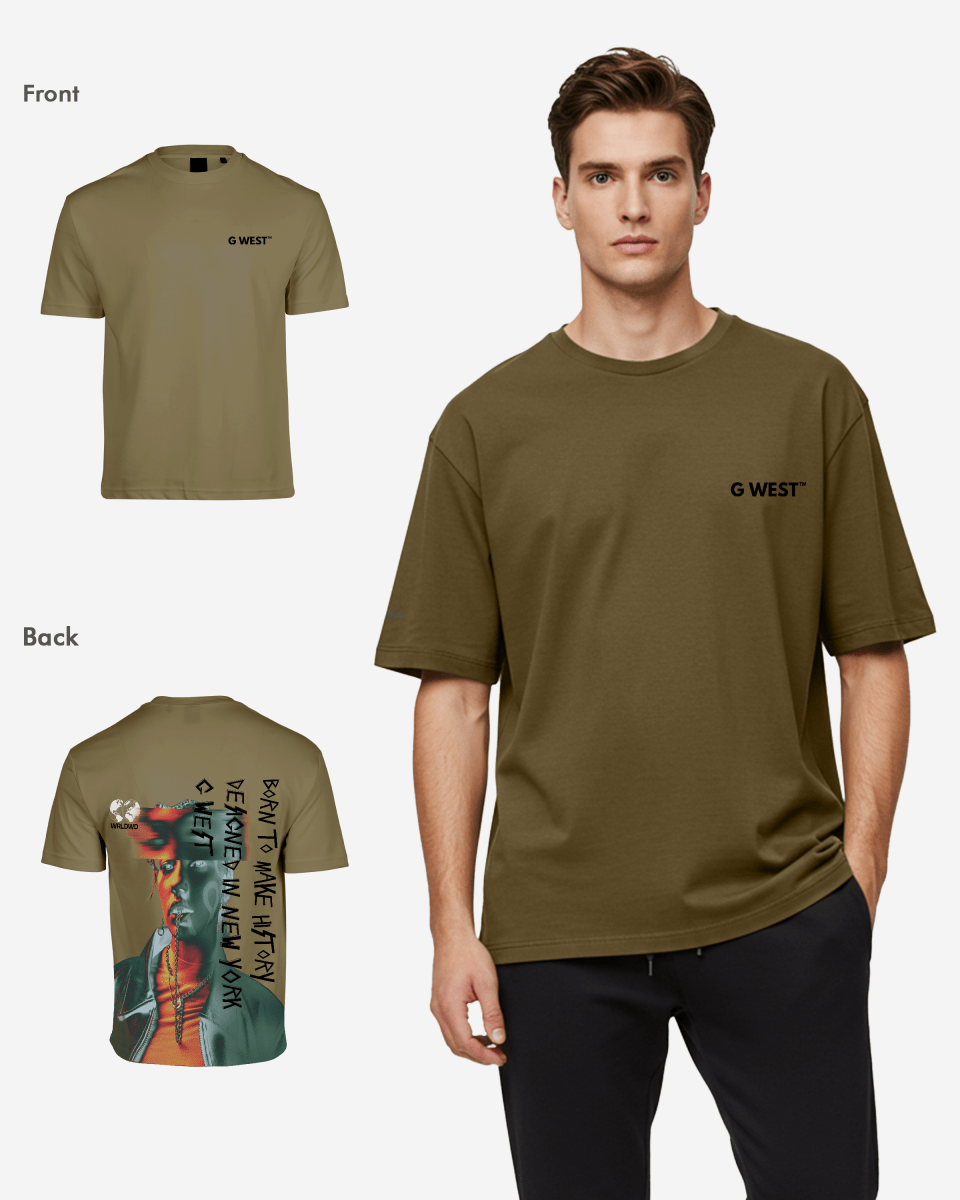 G West Mens Oversized World Wide Chain Tee