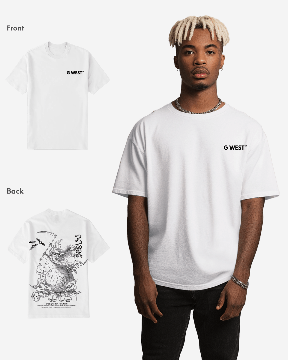 G West Mens Regular Fit Reaper World T-Shirt