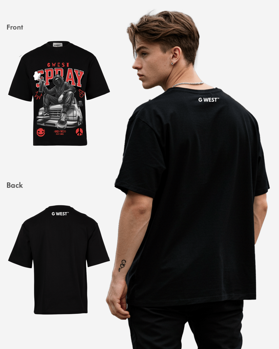 G West SPRAY OVERSIZED T-Shirt Mens