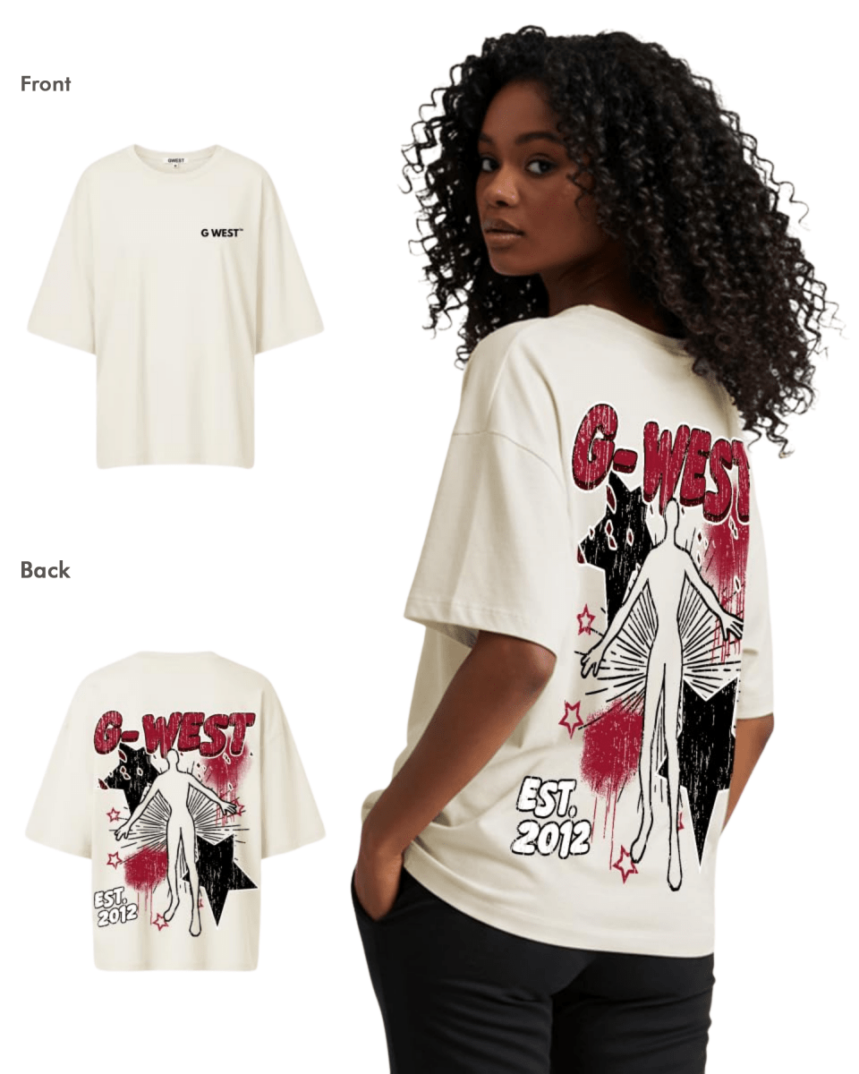 G West Womens Oversized Dazzling Dynamo Tee