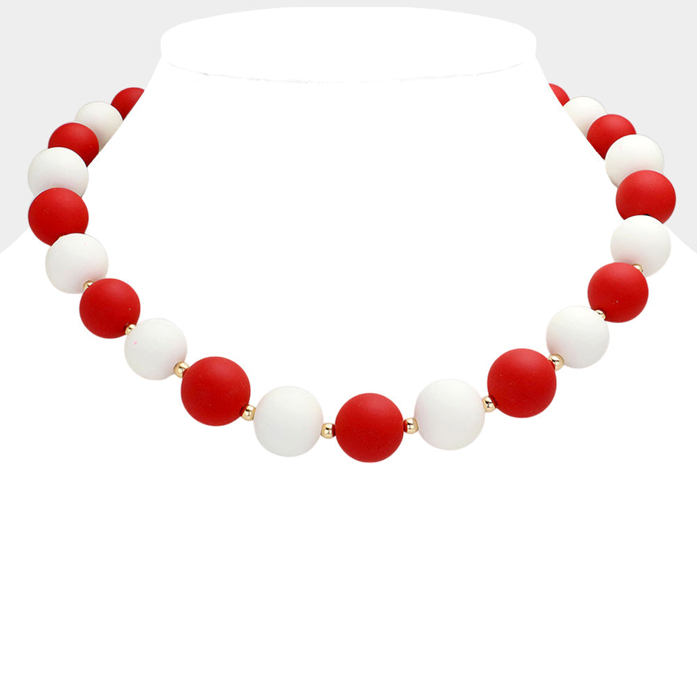 Women's Game Day Beaded Necklace