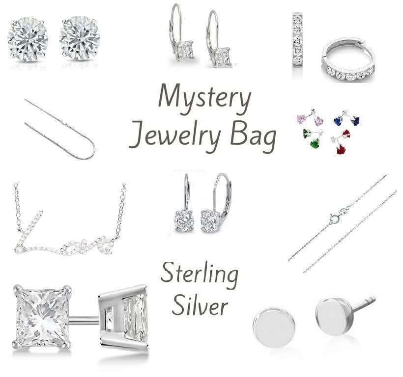 Bolsa misteriosa de joyería de plata de ley 925 auténtica