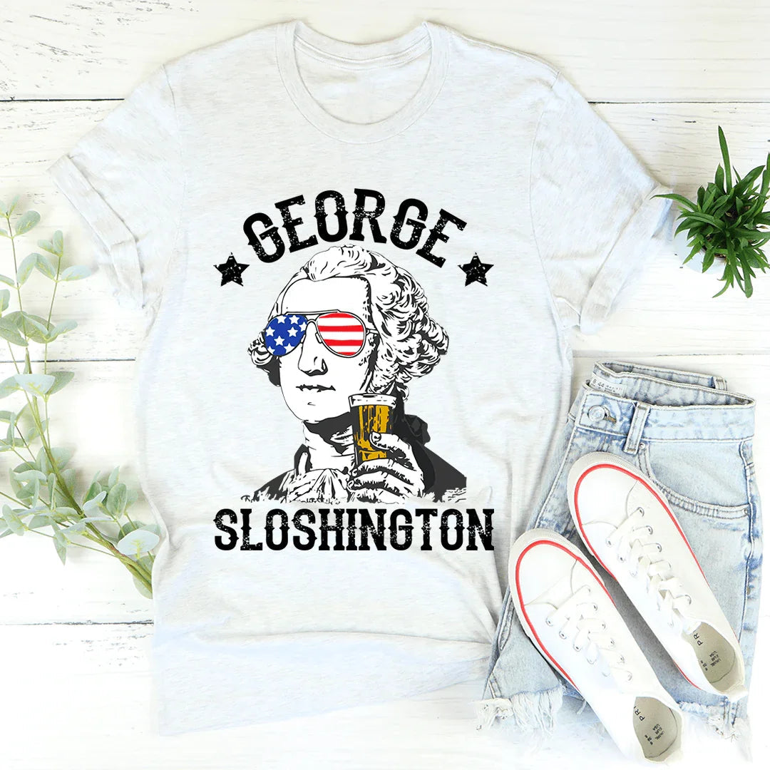 Playful Party Graphic Tee – "George Sloshington"