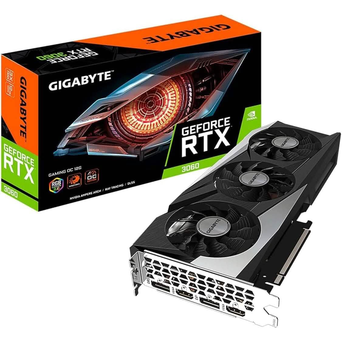 Tarjeta gráfica Gigabyte GeForce RTX 3060 Gaming OC 12G (REV2.0) (reacondicionada)