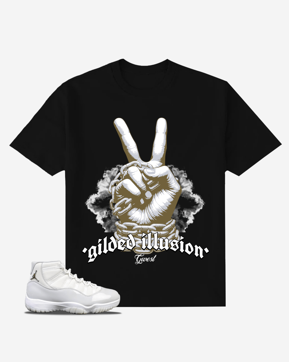 G West Gilded Illusion Oversized T-Shirt Mens