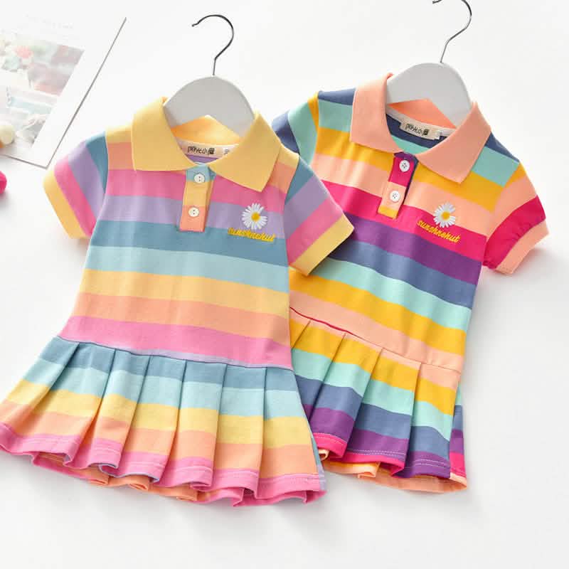 Vestido de Verano para Niña con Cuello Peter Pan