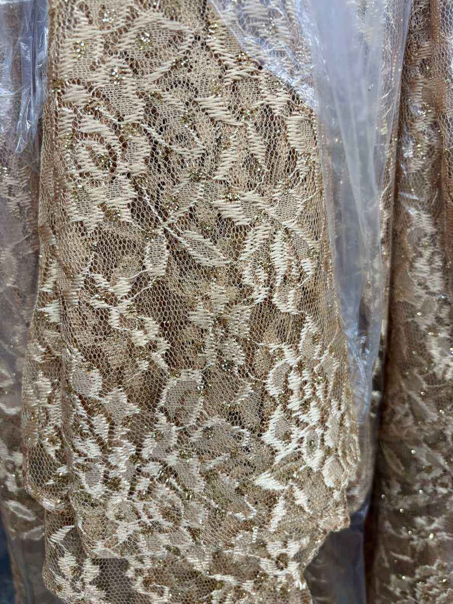 LIQUIDACIÓN - Conjunto de 3 piezas modesto Hosanna 5616, vestido rosa de encaje hasta el tobillo (talla XL)