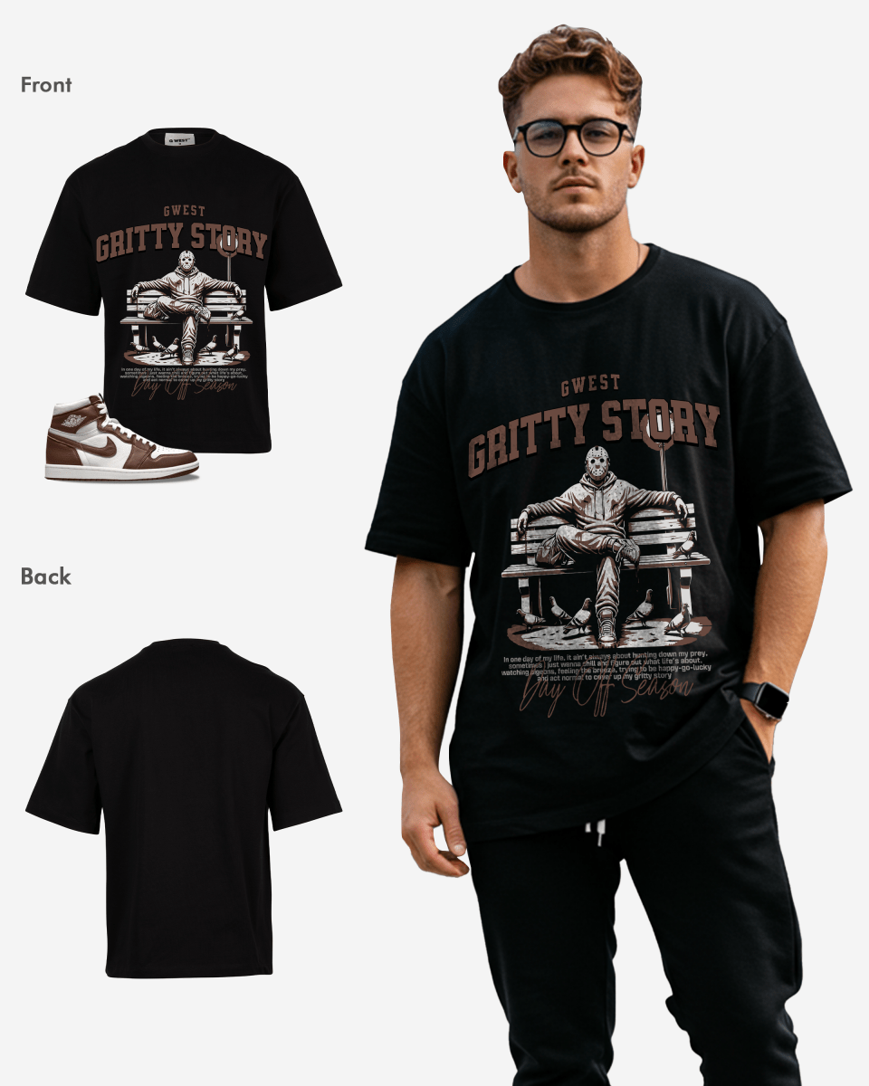 G West Gritty Story Oversized T-Shirt Mens