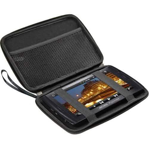 Estuche rígido de EVA de 10" para tabletas y GPS, con cierre de cremallera y malla de almacenamiento