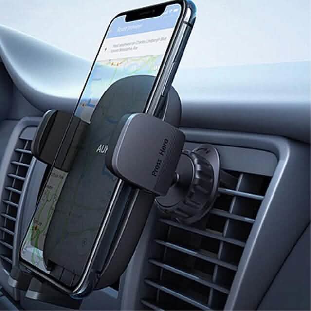 Soporte de Teléfono para Coche HD-C58 con Clip de Ventilación más Fuerte, Aura Black