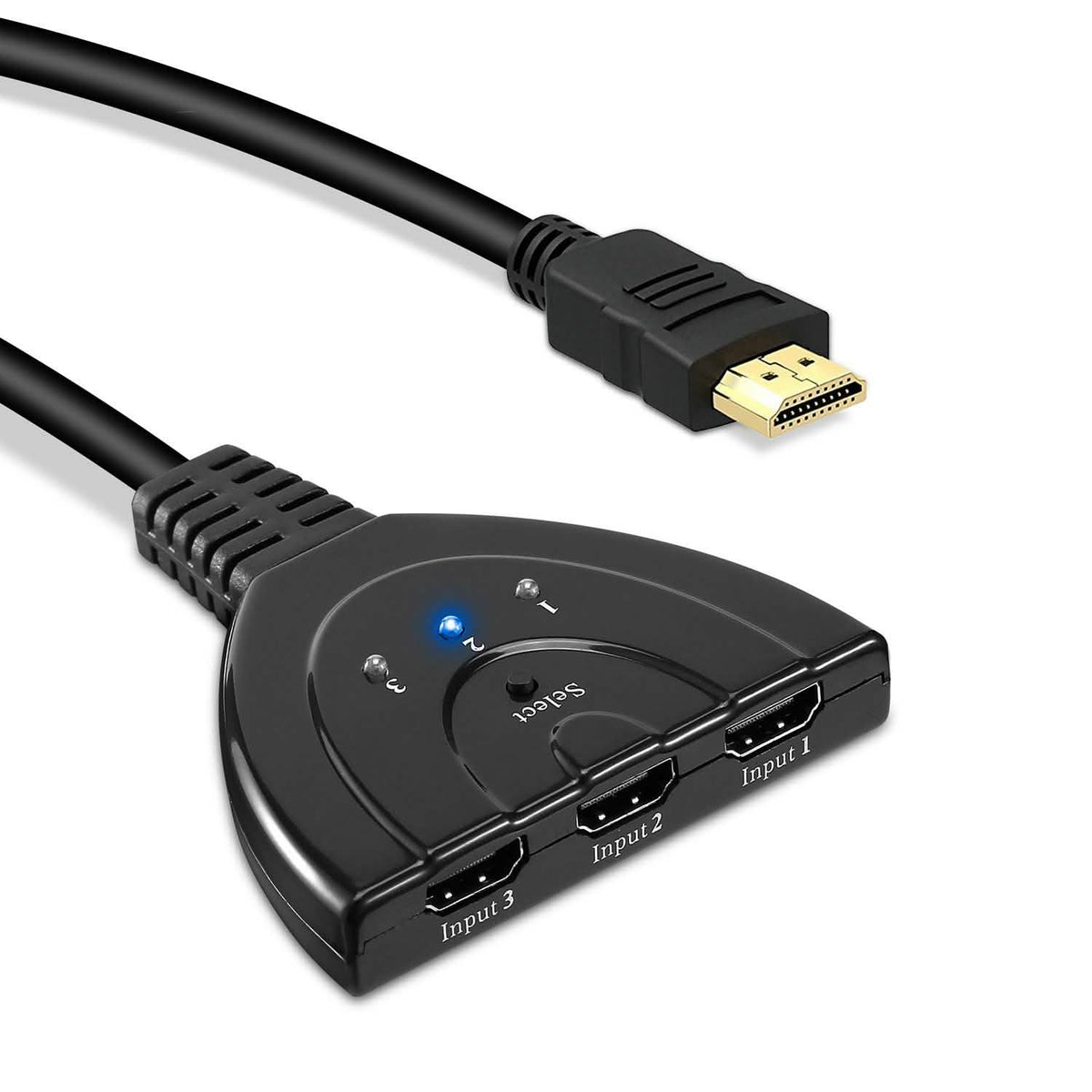 Conmutador divisor de HDTV con salida HDMI 1080P 3 en 1