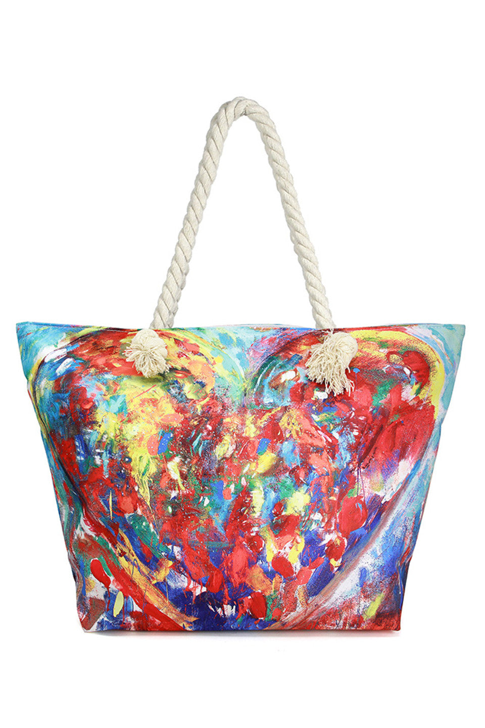 Heart Beach Tote Bag