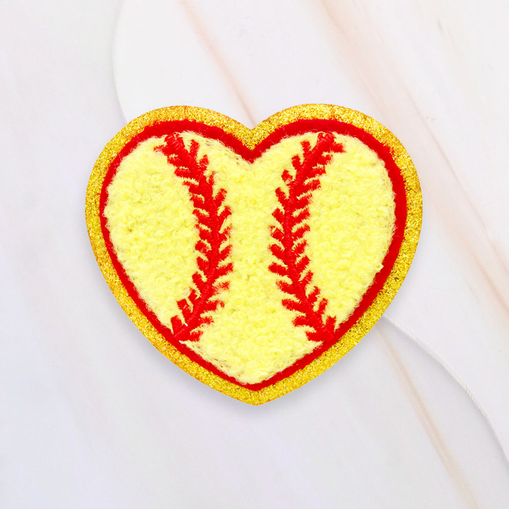 Heart Shaped Softball Patch