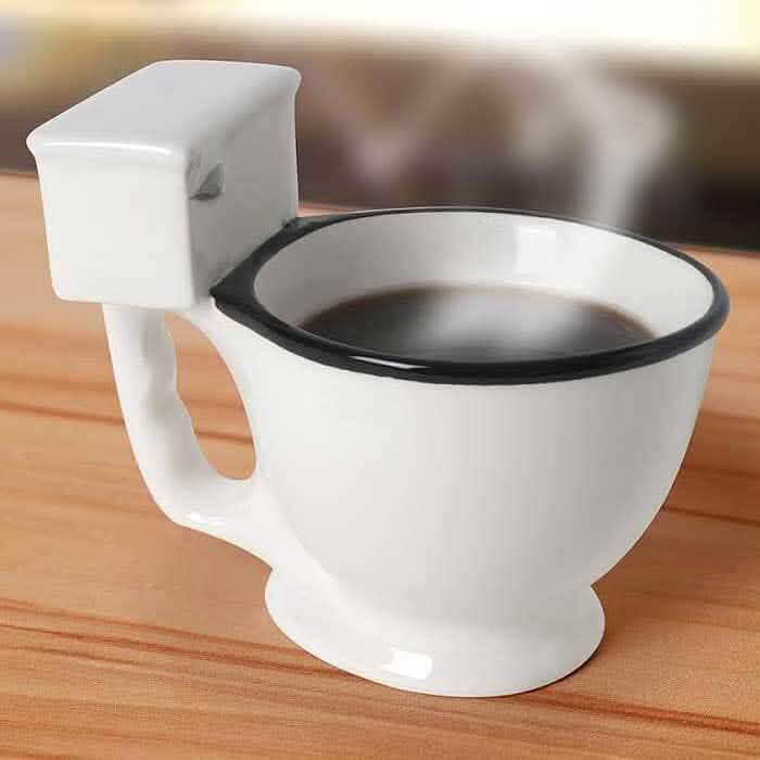 Taza de inodoro con humor