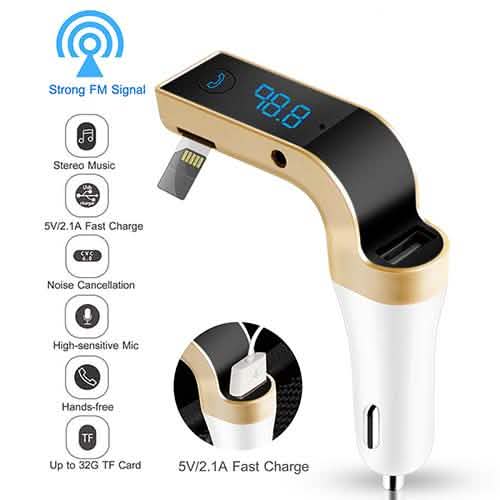 iMounTEK Transmisor FM Bluetooth inalámbrico Kit manos libres para automóvil con LCD