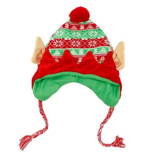 Gorro de elfo de lujo de punto para las fiestas