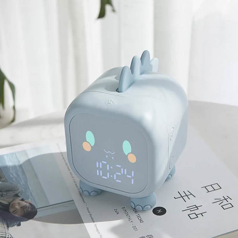 Reloj despertador digital LED de dibujos animados con control de voz