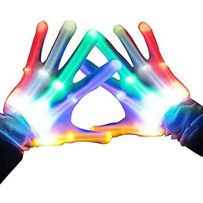 Guantes de juguete divertidos con luces LED para niños